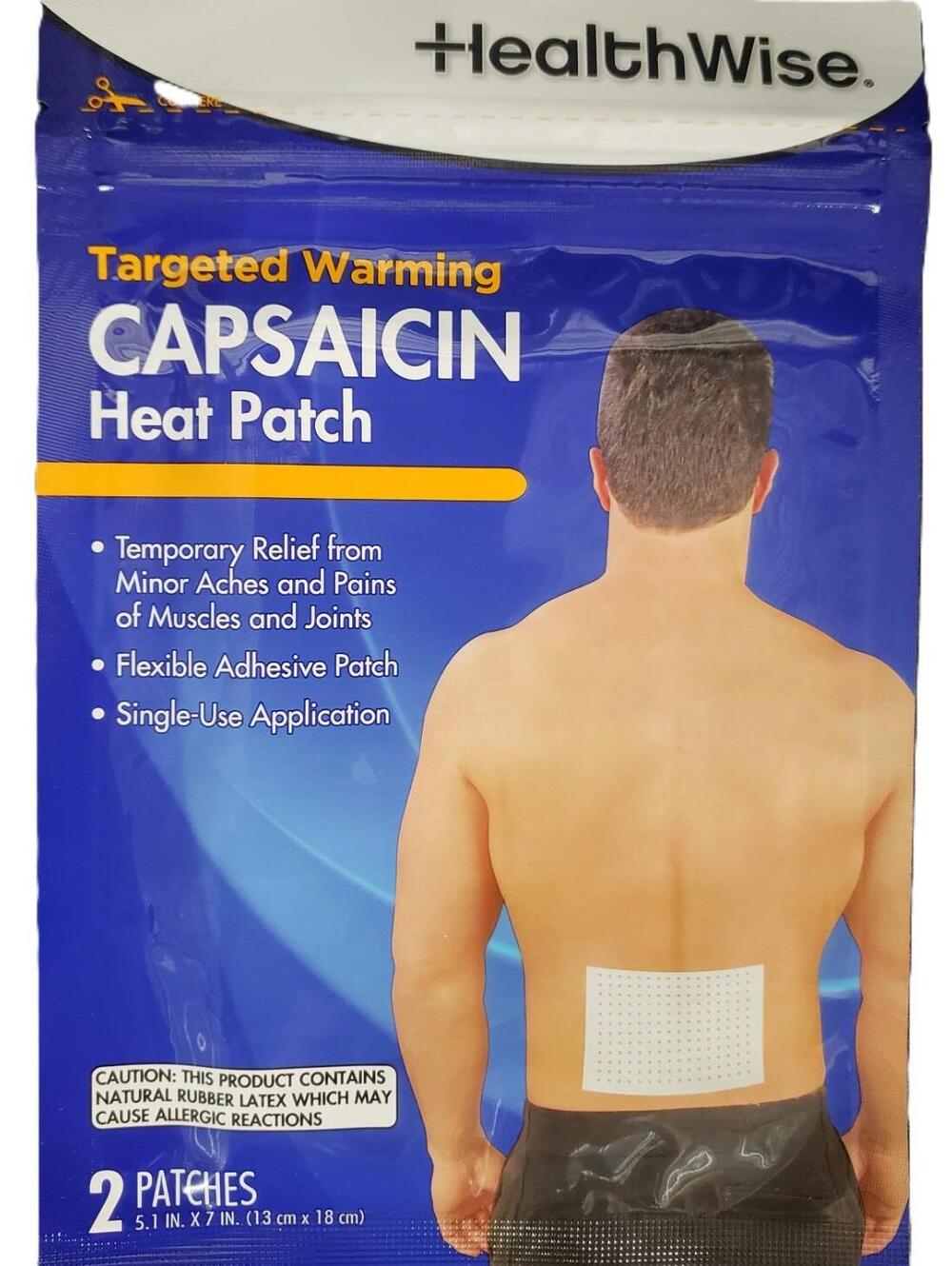 **SOLD**  HealthWise Targeted Warming Capsaicin Heat Patch- 20 CNT